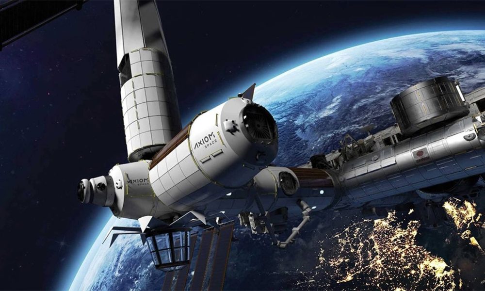 ماژول آکسیوم اسپیس در مدار زمین سوار بر ایستگاه فضایی بین المللی