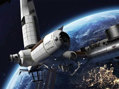 ماژول آکسیوم اسپیس در مدار زمین سوار بر ایستگاه فضایی بین المللی